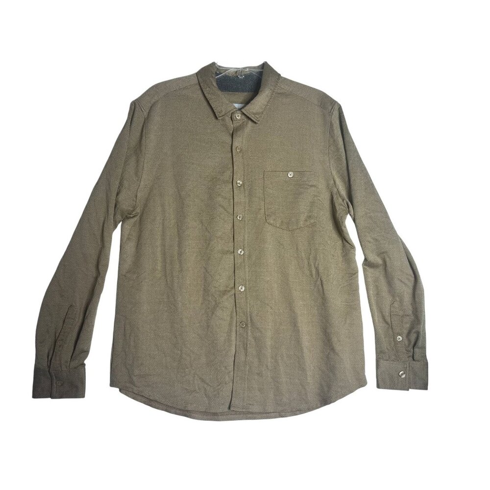 Thomas‎ Sterling L/S Button Down Stretch Knit Shirt Mens Large